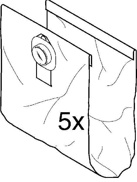 Nilfisk Filtersäcke SQ6 (Pack a 5 Stück) 47429