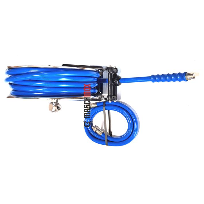 Niederdruck-Automatik-Schlauchaufroller komplett für Lebensmittelindustrie