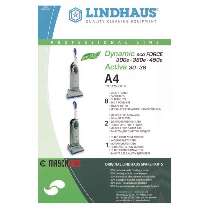 LINDHAUS 8 Papierfilterbeutel + 2 Mikrofilter A4