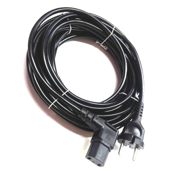 Staubsaugerkabel mit Kaltgerätestecker abgewinkelt 10 Meter