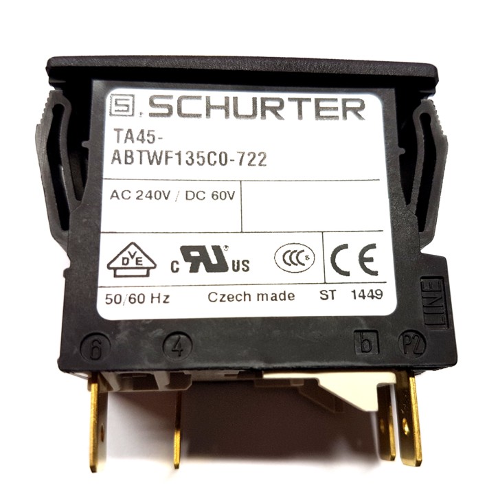 Schalter mit 12 A Überstromauslöser 43033