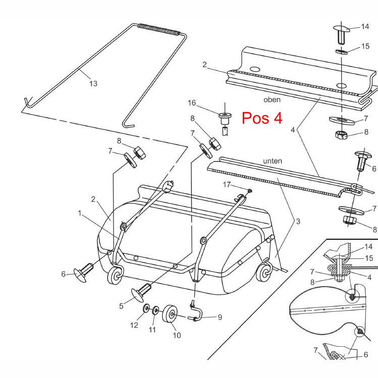 Gummischiene für Tielbürger Kehrgutbehälter 80cm AD-310-059TS