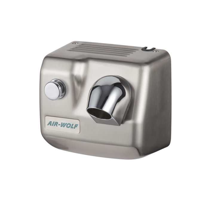 AIR-WOLF Wand-Haartrockner E 126 Stahl Stahl gebürstet 10-126 (10-323)