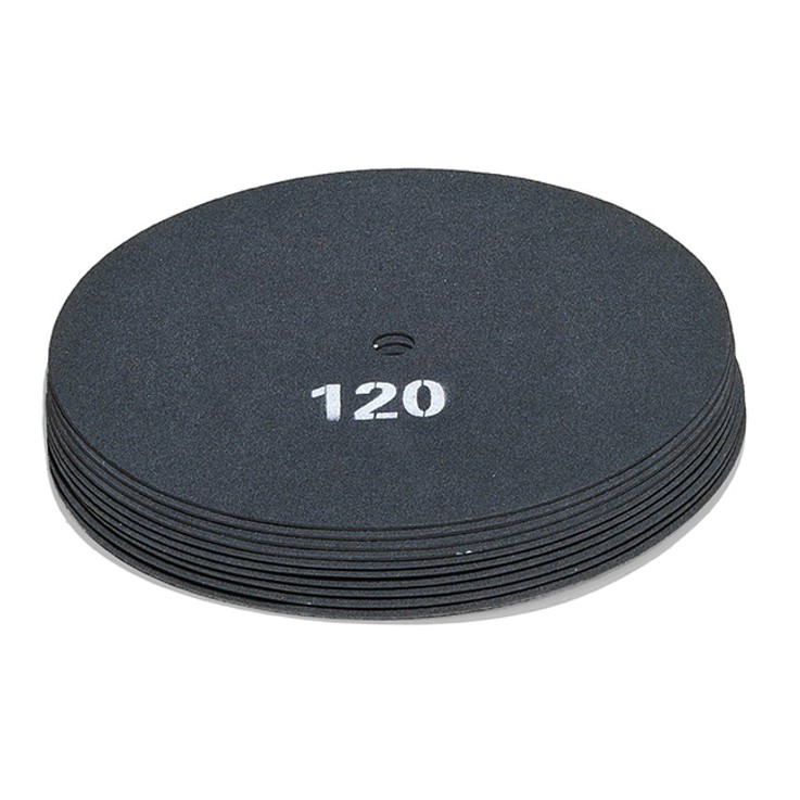 Schmirgelpapier 430mm 17" beidseitig Korn 120 Schleifpapier für Einscheibenmaschine (10 Stück)