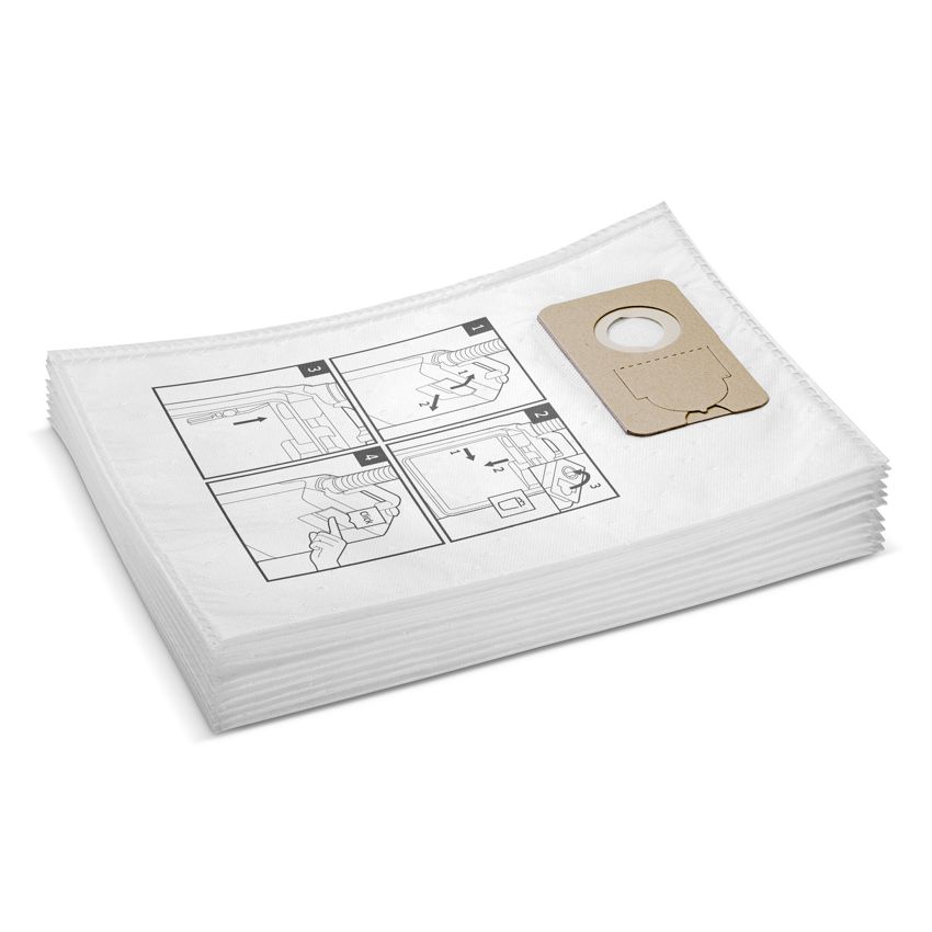 KÄRCHER 10 Stück Vliesfiltertüten für CV 30/2 Bp 2.889-357.0