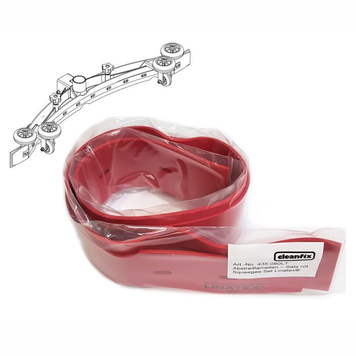 CLEANFIX Abstreiflamellensatz Standard rot (Saugdüse gebogen) 435.080LT
