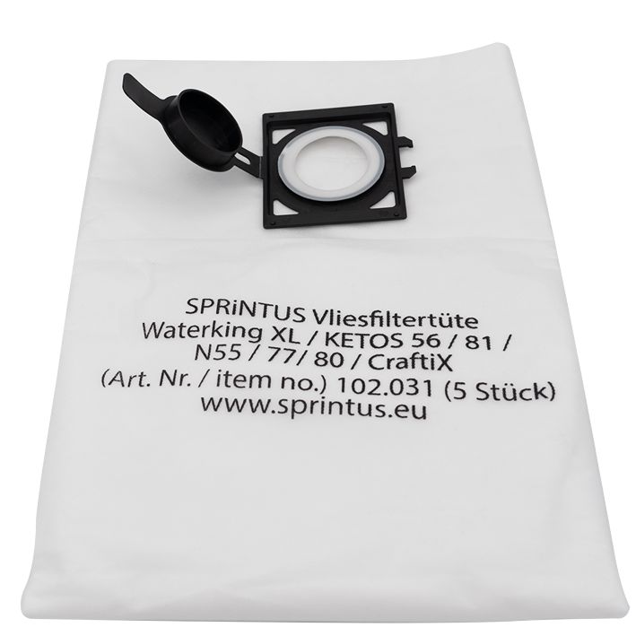 5 Vliesfilterbeutel  für Sprintus Waterking XL / CraftiX 102031