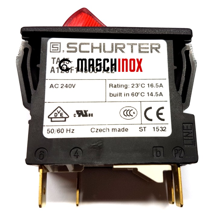 Schalter (Schurter) Amazonas 3-Phasen mit 8 A 41.751