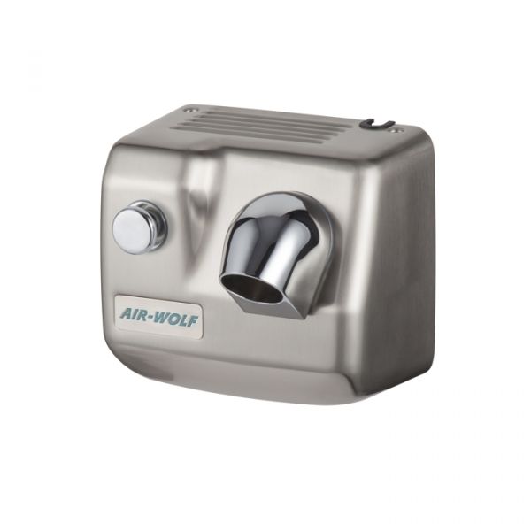 AIR-WOLF Wand-Haartrockner E 126 Stahl Stahl gebürstet 10-126 (10-323)