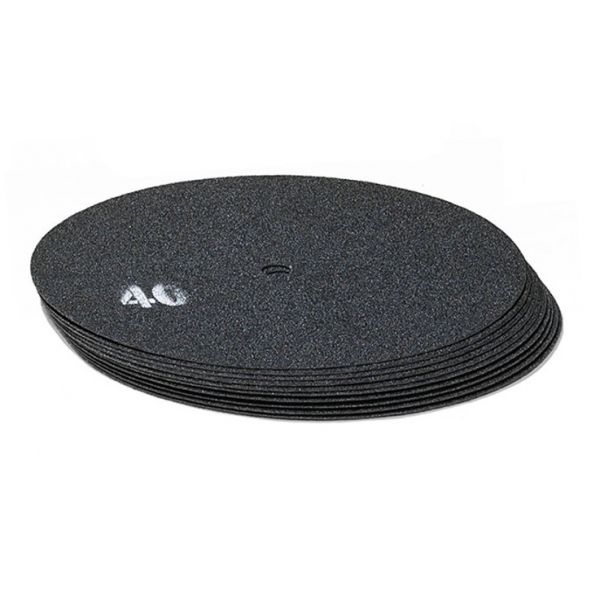 Schmirgelpapier 430mm 17" beidseitig Korn 40 Schleifpapier für Einscheibenmaschine (10 Stück)