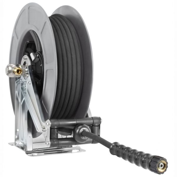 Hochdruck-Automatik-Schlauchaufroller komplett mit 20m HD-Schlauch